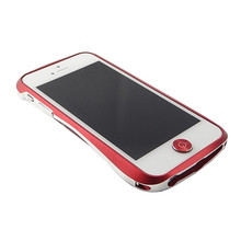 DRACO Aluminum Home Button - for iPhone 5/5S (Red/Silver)