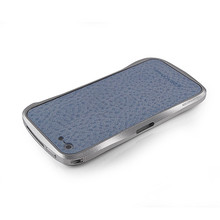 DRACO VOGUE Leather Skin Guard - for iPhone 5 (Light Blue)