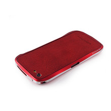 DRACO VOGUE Leather Skin Guard - for iPhone SE/5S/5 (Red)