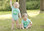 Our twin "Friendly Frog" bodysuit twin set features our Friendly Frog in green ink on a light green bodysuit. 