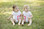 Our soft white My Twins Are cuter "Side By Side" infant twin bodysuit set features half of our logo on one infant bodysuit and half of our logo on the other infant bodysuit. 
