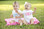 My Twins Are Cuter "Original" tee with our logo, made of 2's, on the front.  This design comes in pink ink and blue ink to accommodate all twin sets.