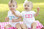 My Twins Are Cuter "Original" twin bodysuit set with our logo, made of 2's, on the front. This design comes in pink ink and blue ink.