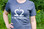 Twin grandparent t-shirt ."I Love My Grandtwins" tee in heather navy with white ink.