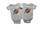 Our My Twins Are Cuter infant "Fun Football" twinset is super soft. We placed a football on the front of the twin set with our signature #2 as the laces. The My Twins Are Cuter logo is on the back at the neck line.