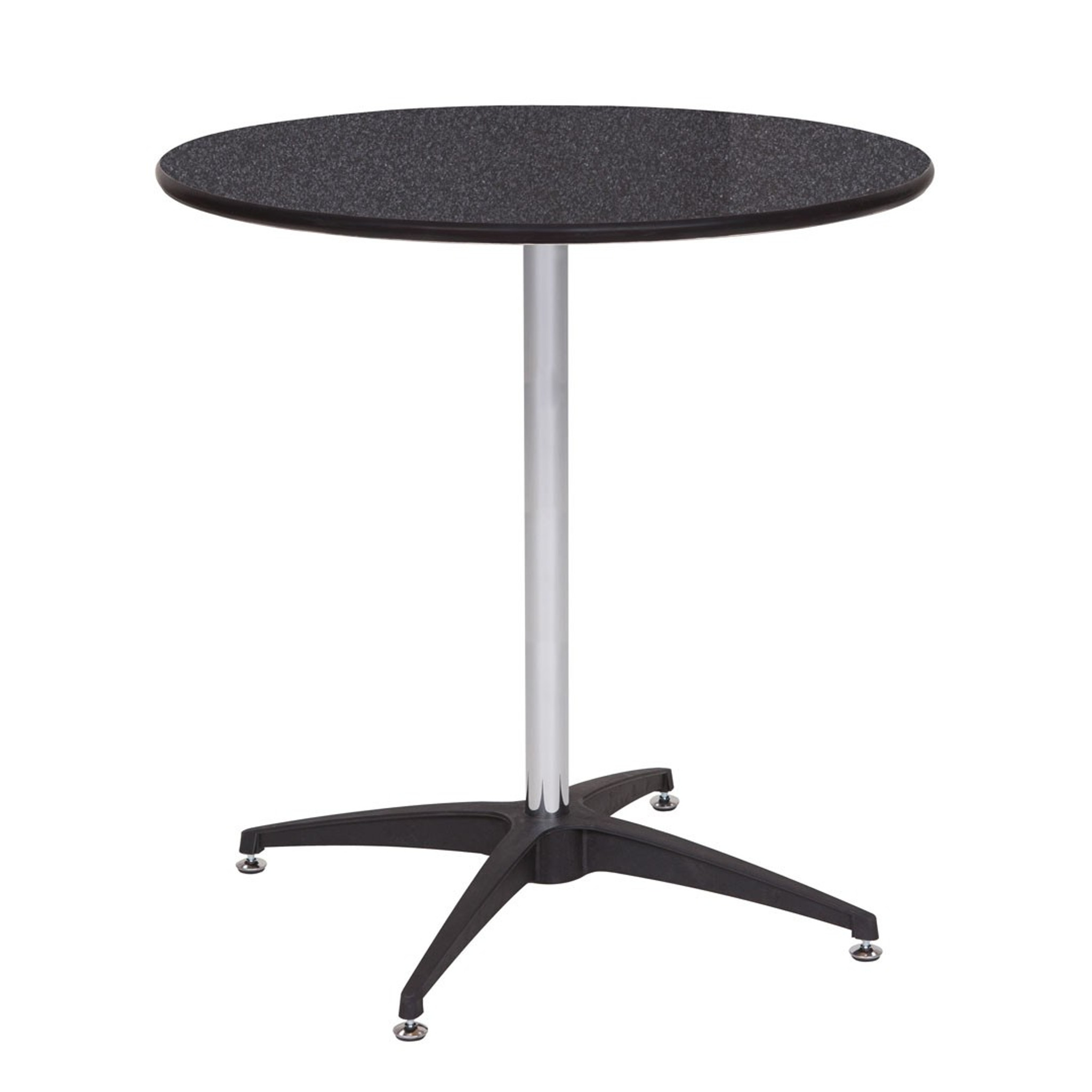 30" Round Premier Series Black Marble Laminate High Top Cocktail Table