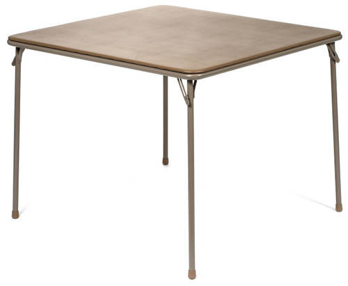 XL Series 38" Square Folding Card and Game Table, Wheelchair Accessible, Beige - Free Shipping