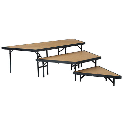 3-Level Portable Performance Stage Set With Hardboard Surface By National Public Seating - 4 Sizes - Free Shipping - 10Warranty