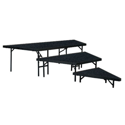 3-Level Portable Carpeted Performance Stage Set By National Public Seating - 2 Sizes - 4 Colors - Free Shipping - 10Warranty