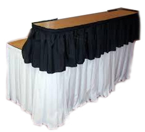 8FT Portable Bar Top Riser Bundle - Includes Table, Riser, Skirting, and Clips - Free Shipping - 10+ Colors