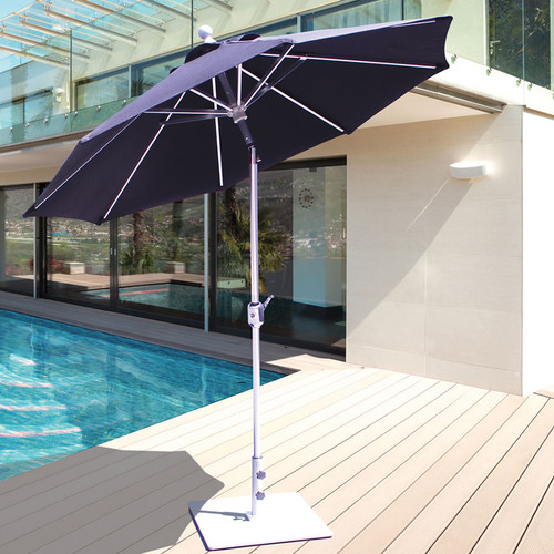 Galtech 7.5-ft. Aluminum Umbrella With Autotilt Crank Lift, Model 727 - Free Shipping - 10+ Colors