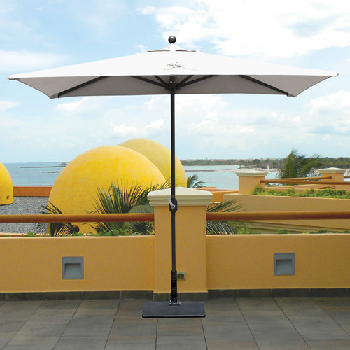 Galtech 3.5x7-ft. Half Wall Aluminum Umbrella With Crank Lift, Model 772AB - Free Shipping - 10+ Colors