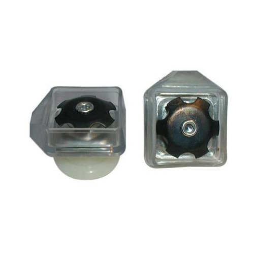 Nylon Base Swivel Glide - Star Insert - Fits 7/8" Square Tubing - Universal Stacking Chair Foot - 7/8"