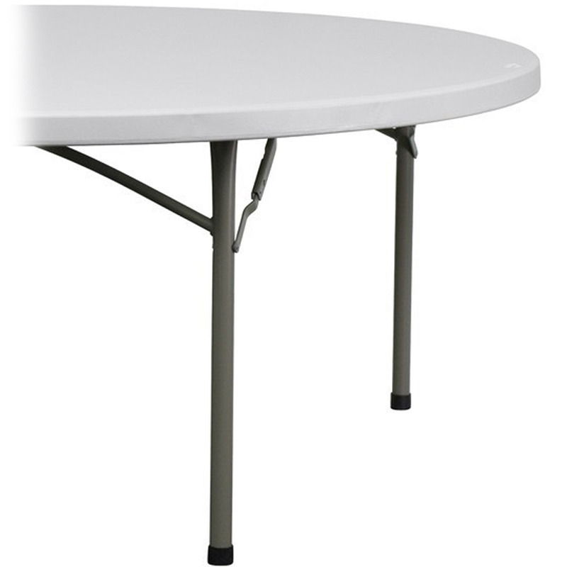 Classic Series 48" (4 ft) Round Plastic Folding Table with Umbrella