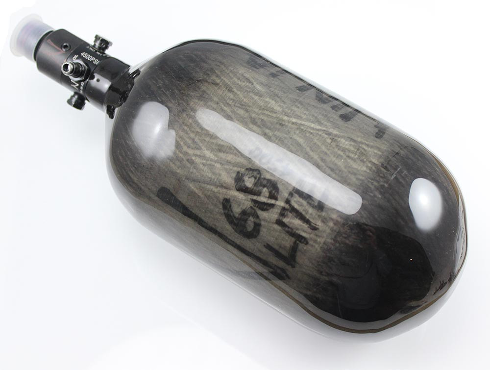 Ninja Paintball 68/4500 LITE Carbon Fiber HPA Tank Black ROCKSTAR Tactical Systems