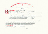 Ordination Certificate #7221R