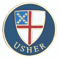 Usher Lapel Pin - Episcopal Shield
