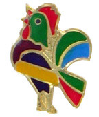 De Colores Rooster Lapel Pin