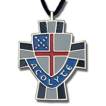 Acolyte Cross Pendant with Episcopal 