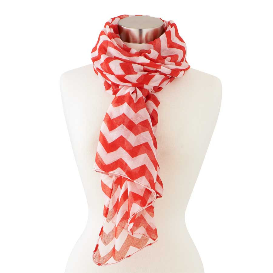 red and white scarf