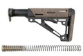 Hogue® AR-15/M-16 OverMolded Collapsible Buttstock Assembly - Includes Mil-Spec Buffer Tube and Hardware - GHILLIE EARTH RUBBER