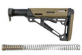 Hogue® AR-15/M-16 OverMolded Collapsible Buttstock Assembly - Includes Mil-Spec Buffer Tube and Hardware - FLAT DARK EARTH RUBBER