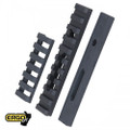 ERGO® 10-Slot Aluminum Rail Mounting Platform w/ Radiused Adapter Base - BLACK