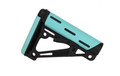 Hogue® AR-15/M-16 OverMolded Collapsible Buttstock Assembly - Includes Mil-Spec Buffer Tube and Hardware - AQUA RUBBER