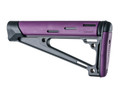 Hogue® AR-15/M-16 OverMolded Fixed Buttstock - Fits A2 Buffer Tube - PURPLE RUBBER