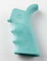 Hogue® AR-15/M-16 Rubber Grip Beavertail with Finger Grooves - AQUA