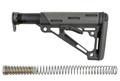 Hogue® AR-15/M-16 OverMolded Collapsible Buttstock Assembly - Includes Mil-Spec Buffer Tube and Hardware - SLATE GREY