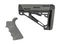 Hogue® Finger Groove Beavertail Grip + AR-15/M-16 OverMolded Collapsible Buttstock - Fits Commercial Buffer Tube - SLATE GREY