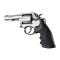 Hogue®  OverMolded® Rubber Full Size Grip - S&W K/L-Frame Revolvers (Square Butt) - BLACK