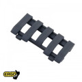 ERGO® 5-Slot LowPro Wire Loom Rail Covers 2-PK - BLACK