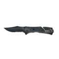 SOG® Trident Hardcased Black TiNi / Clip Point / Partially Serrated