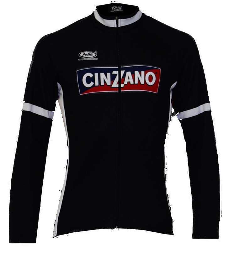 Cinzano Black Long Sleeve Jersey Front