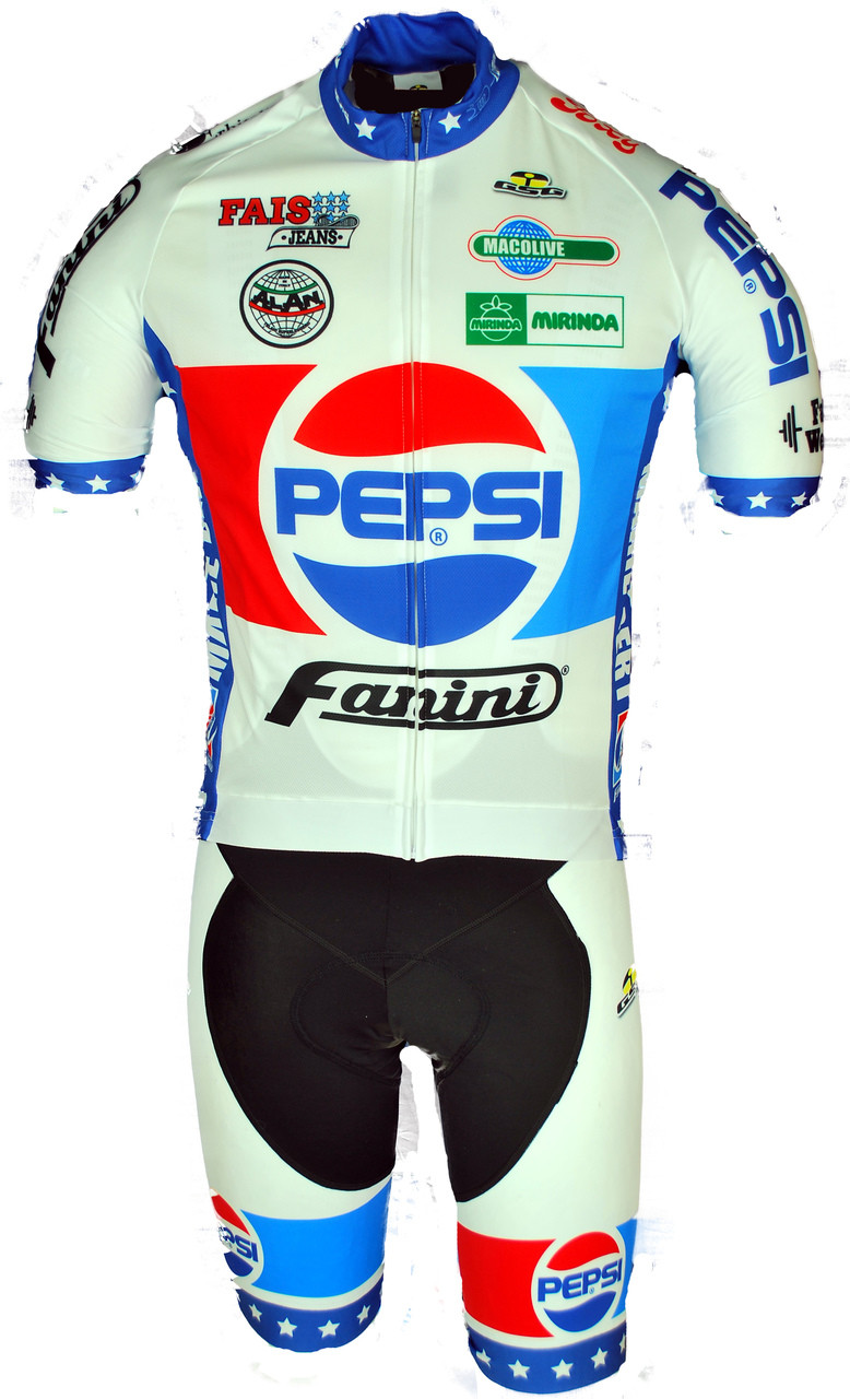 Vintage Pepsi Cola Fanini | Official Pro Team Cycling Jerseys | Men's Bike Shirt