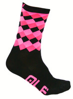 ALE QSkin Summer 6 Inch 16 CM High Rumbles Pink Fluo Black Socks