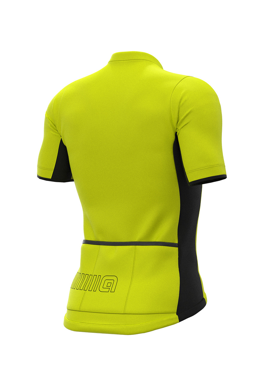 ALE' Color Block Solid Fluo Yellow Jersey  rear