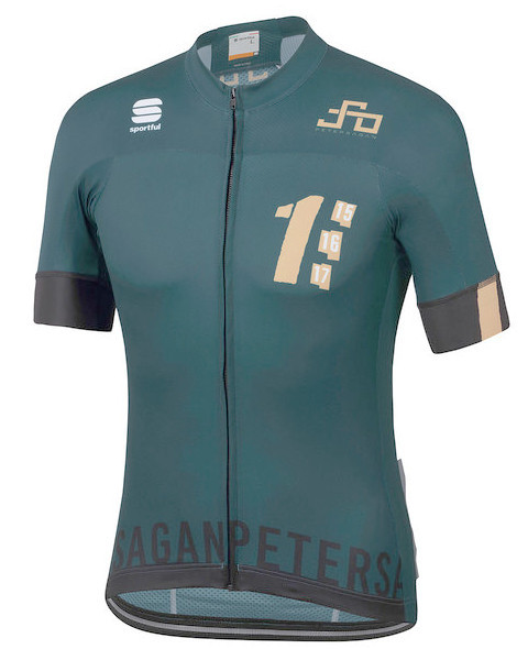 Sagan One Green Gold Full Zip Jersey