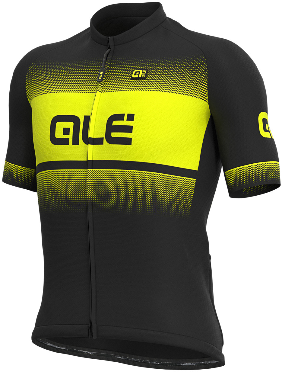 ALE' Blend Solid Black Yellow Jersey