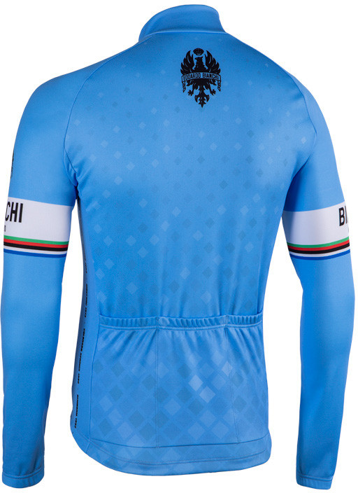 Bianchi Milano Storia1 Blue Long Sleeve Jersey Rear