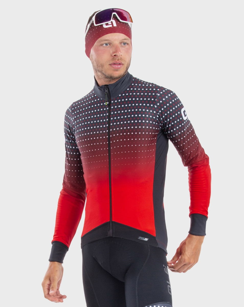 ALE' Bullet DWR PRS Red Long Sleeve Jersey