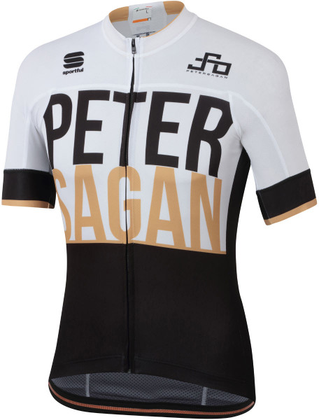 Sagan Gold Bodyfit Team Jersey White