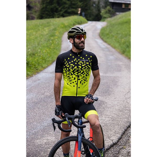 Made in Italy by GSG Black / Red Rapid Dry CYCLING SHORT SLEEVE JERSEY 