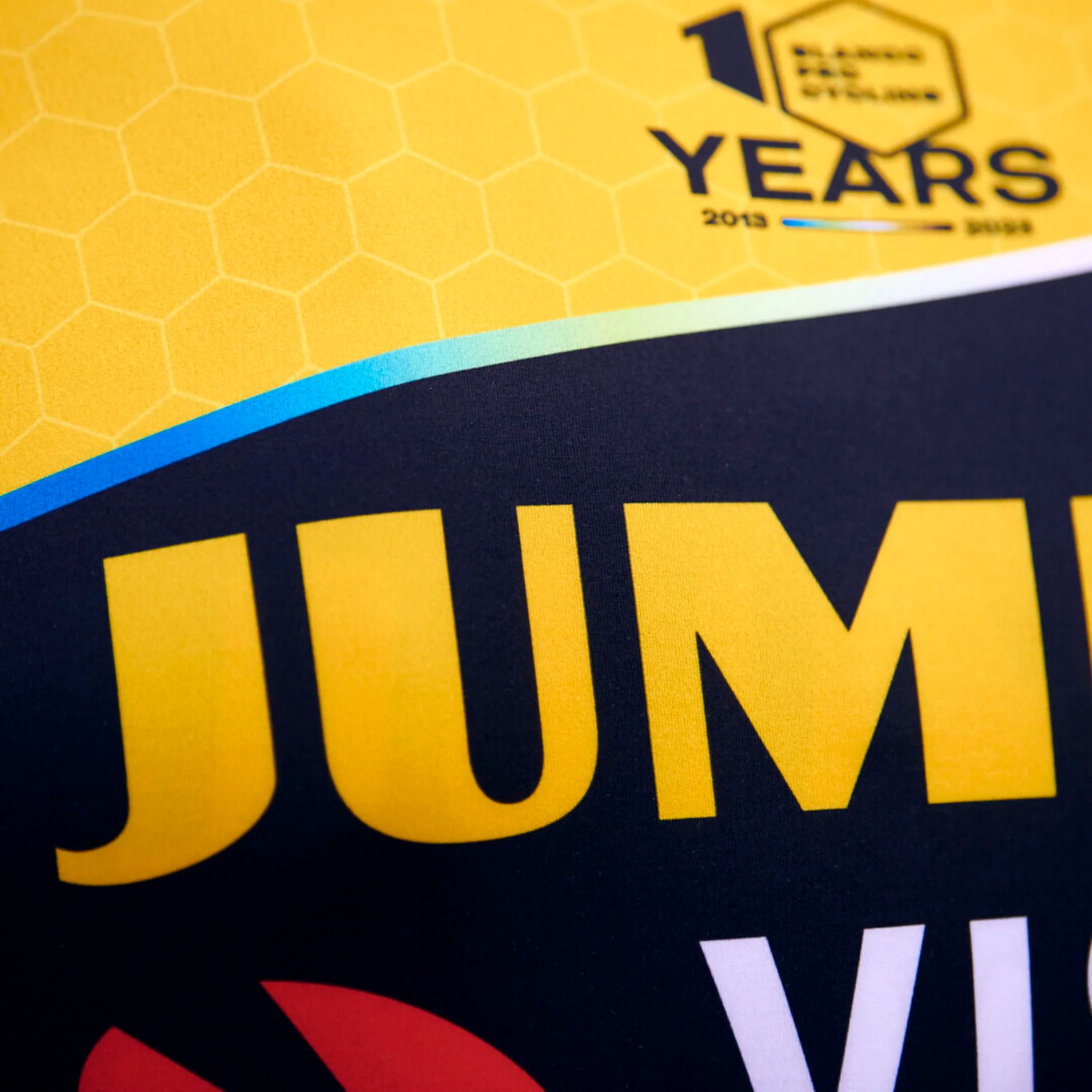 2023 Jumbo Visma 10 Year Anniversary Jersey Close Up 2
