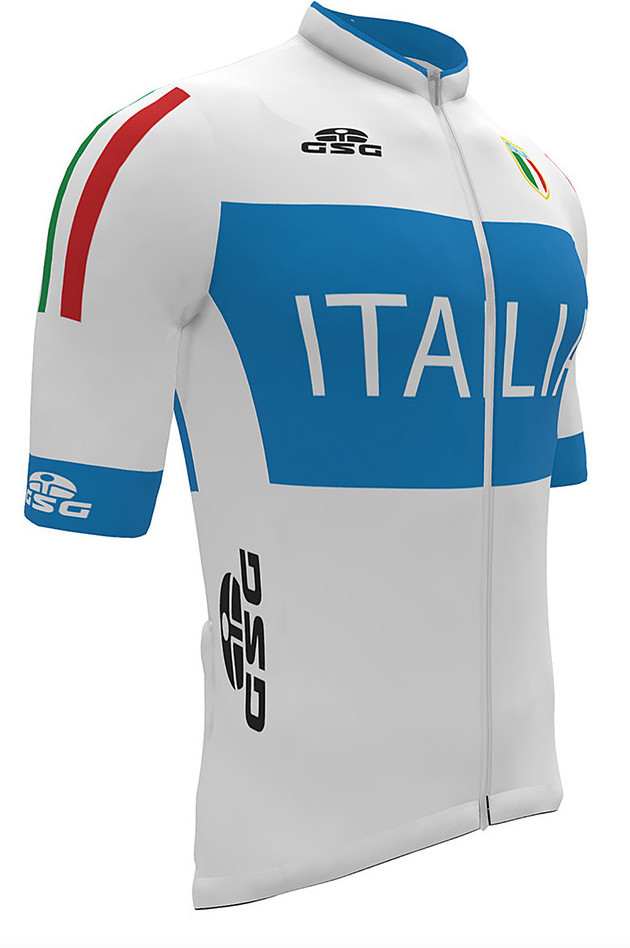Italia Gravel White National Team Jersey Side