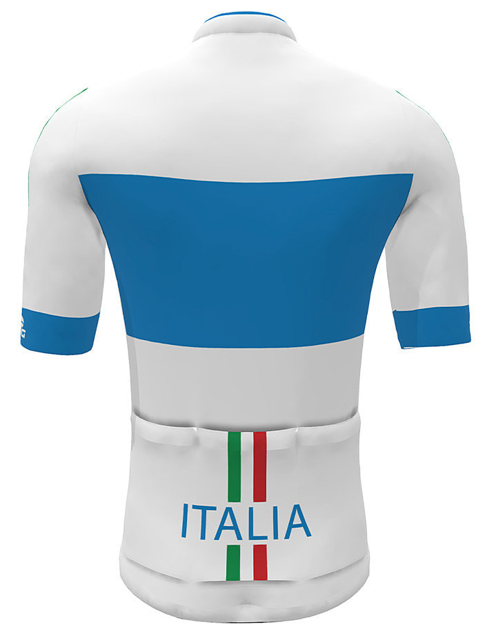 Italia Gravel White National Team Jersey Rear