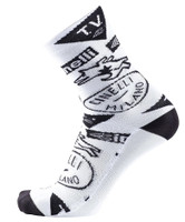 Cinelli Tempo White Pattern Socks