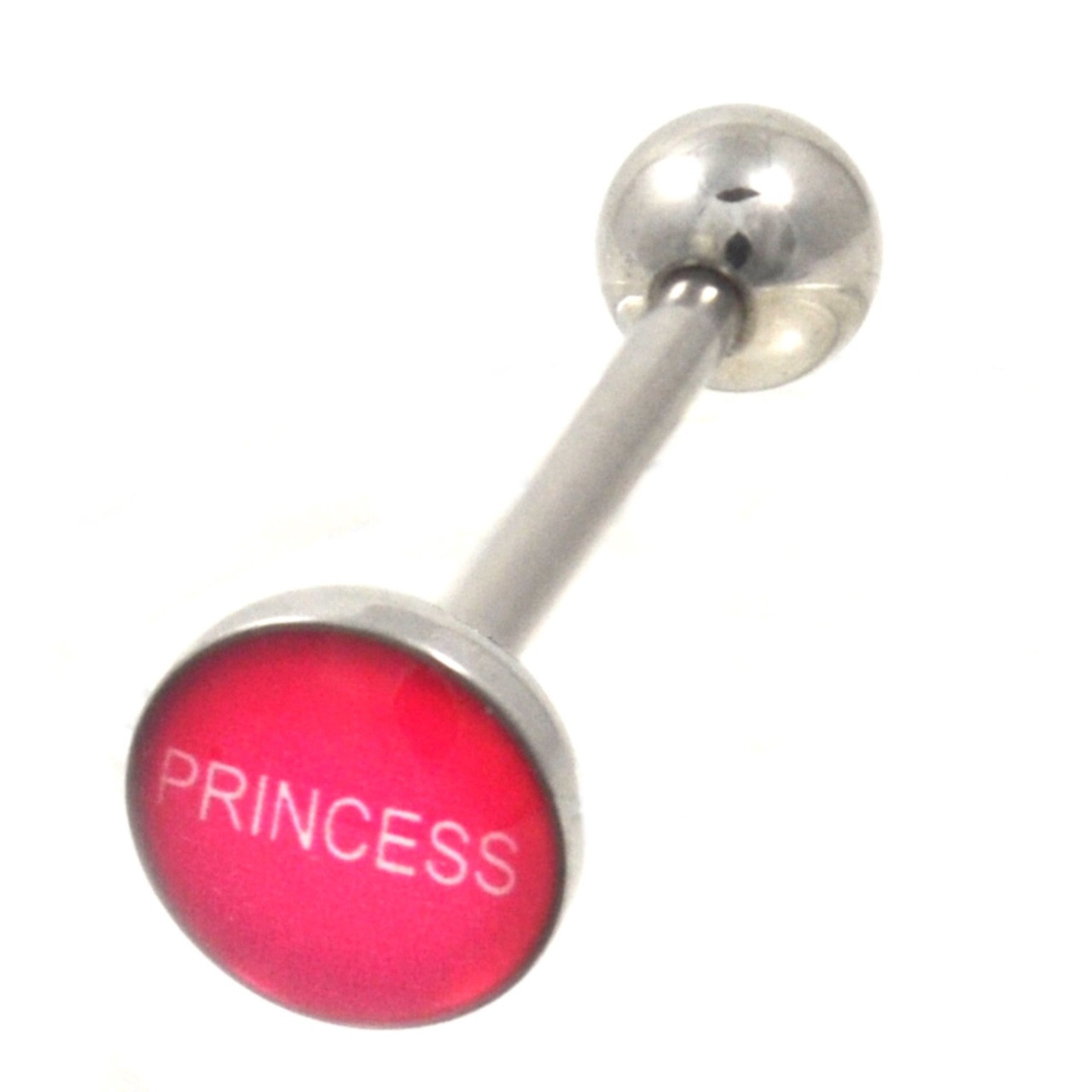 Steel Tongue Ring Barbell 14g 5/8" Pink Cheetah Steel Tongue Ring Barbell 14g 5/8" Pink Cheetah
